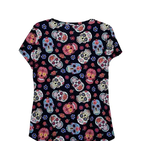 No Boundaries Black and Pink Graphic Fitted T-Shirt - Picture 2 of 2